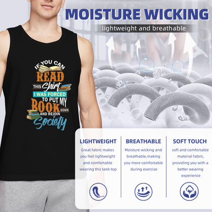 If You Can Read This Book Lover Funny Graphic Tank Top For Bookworms