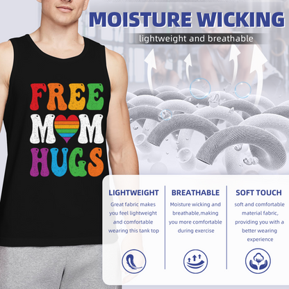 Free Mom Hugs Rainbow Pride LGBTQ Support Tank