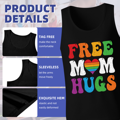 Free Mom Hugs Rainbow Pride LGBTQ Support Tank