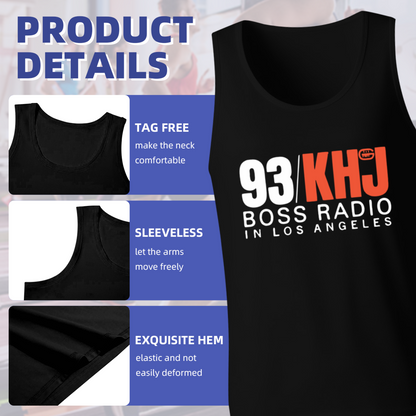 Vintage 93 KHJ Boss Radio Los Angeles Retro Music Tank Top