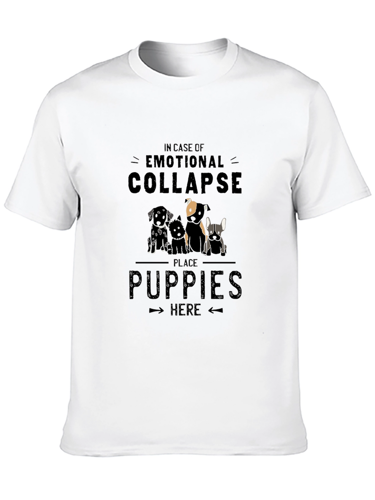 Emotional Collapse Puppies T-Shirt - Soft Cotton Blend