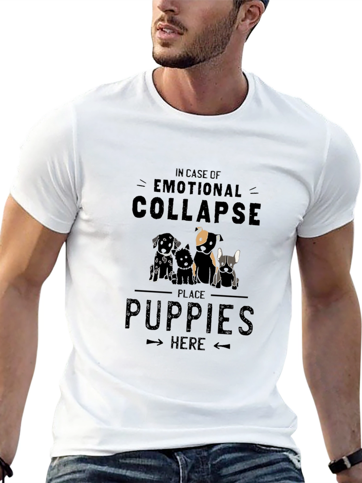 Emotional Collapse Puppies T-Shirt - Soft Cotton Blend
