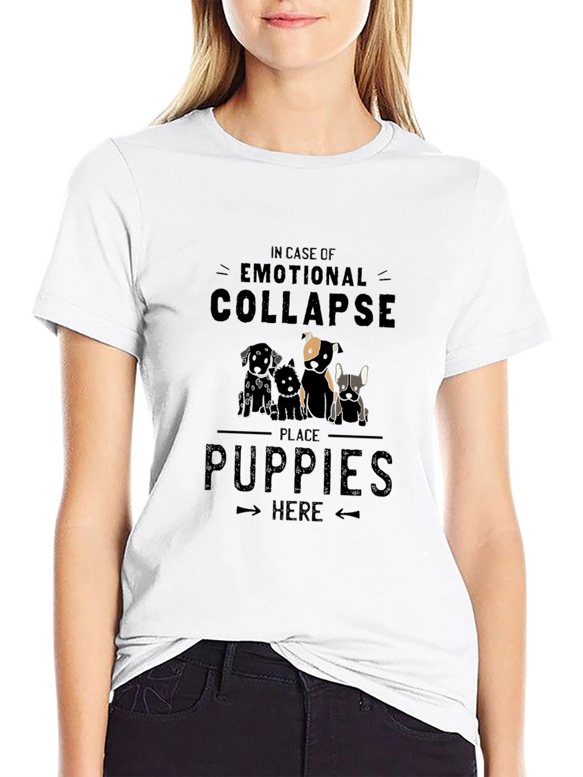 Emotional Collapse Puppies T-Shirt - Soft Cotton Blend