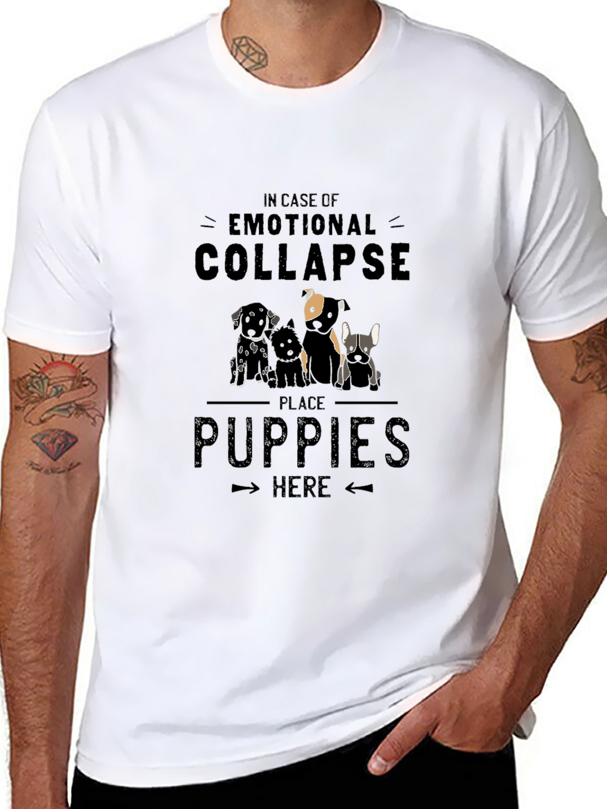 Emotional Collapse Puppies T-Shirt - Soft Cotton Blend