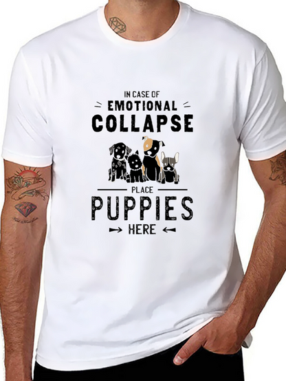Emotional Collapse Puppies T-Shirt - Soft Cotton Blend
