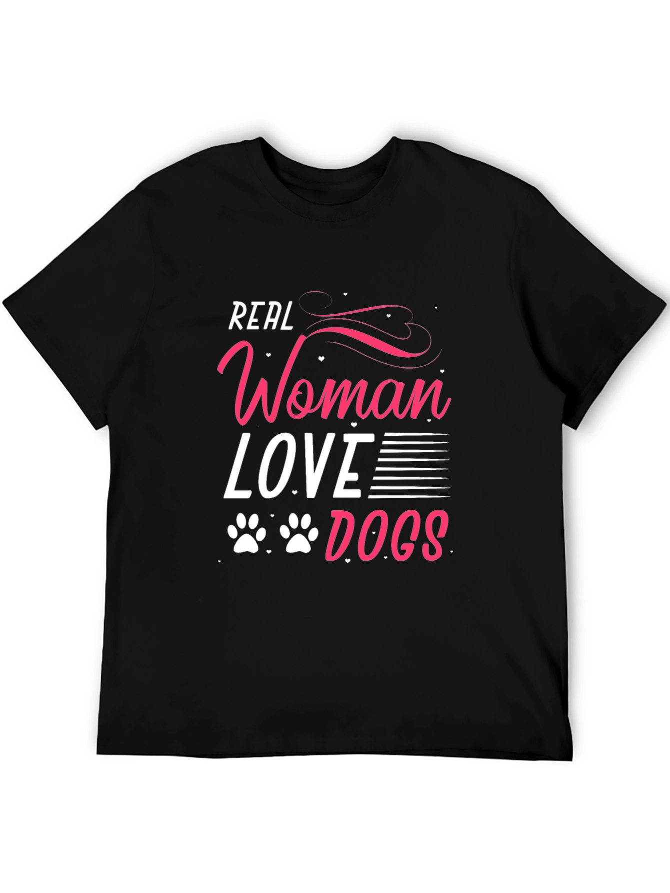 Real Women Love Dogs Graphic Tee - Black