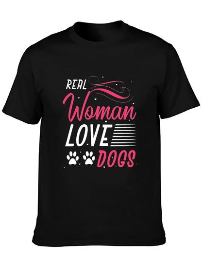 Real Women Love Dogs Graphic Tee - Black