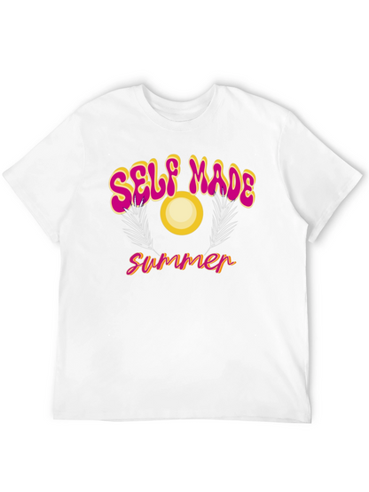 Self Made Summer Black Graphic T-Shirt