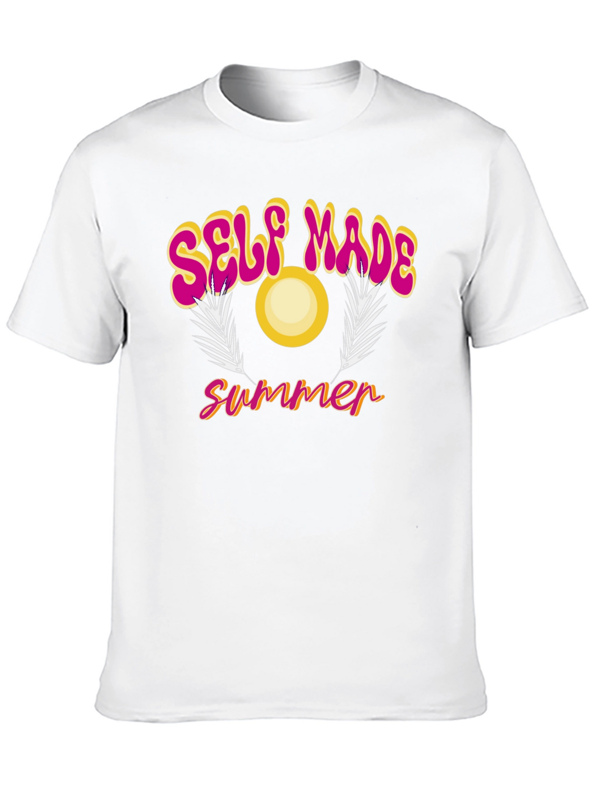 Self Made Summer Black Graphic T-Shirt