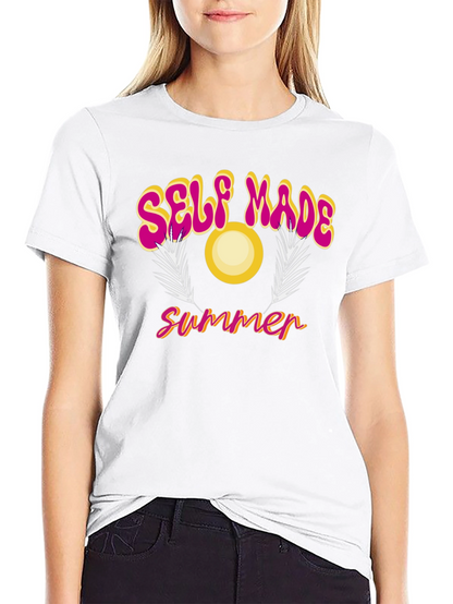Self Made Summer Black Graphic T-Shirt