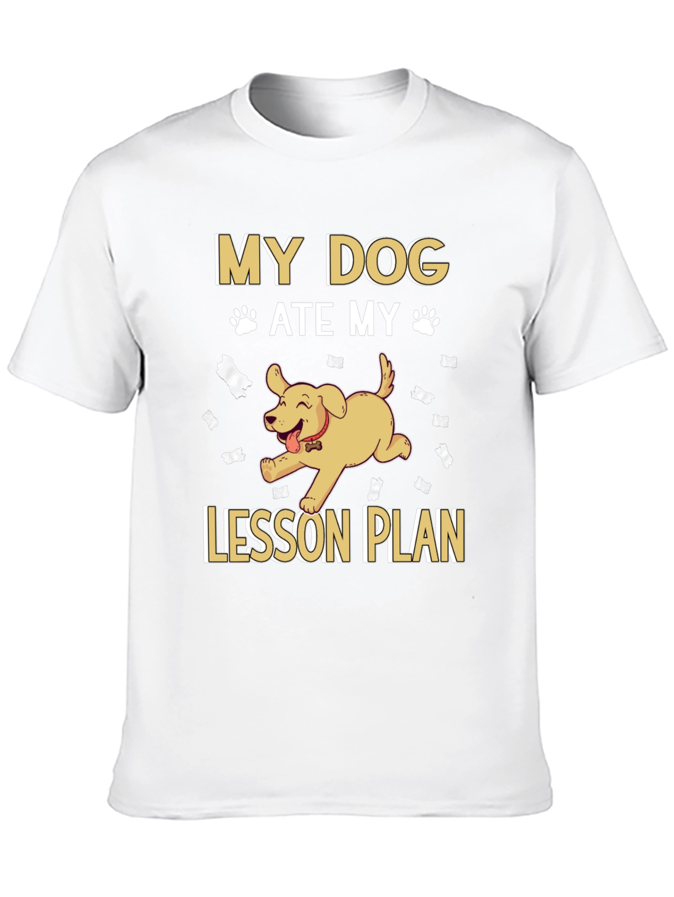 My Dog Ate My Lesson Plan Black T-Shirt