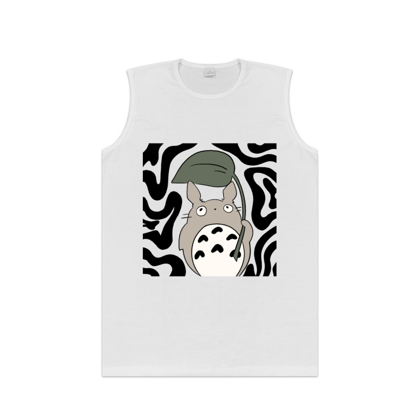 Cute Totoro Leaf Cartoon Anime Casual Sleeveless Vest