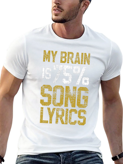 Brain Song Lyrics Black T-Shirt