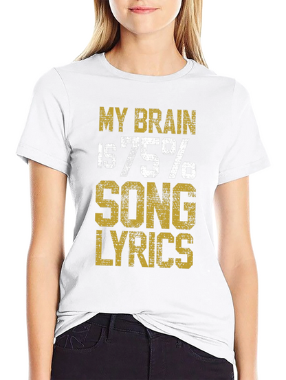 Brain Song Lyrics Black T-Shirt