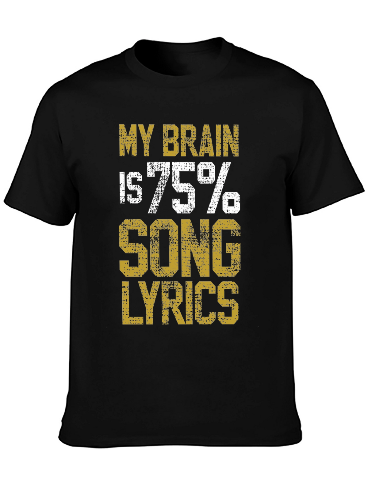 Brain Song Lyrics Black T-Shirt