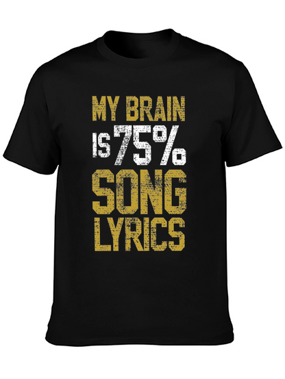 Brain Song Lyrics Black T-Shirt