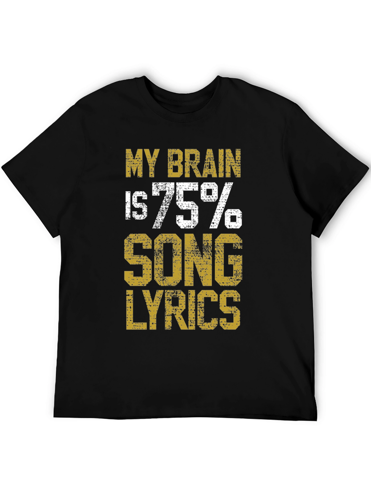 Brain Song Lyrics Black T-Shirt