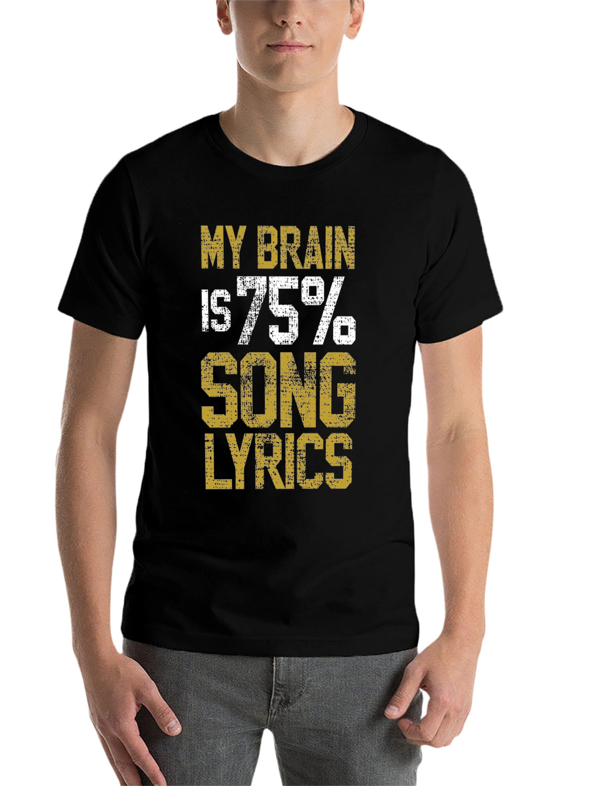 Brain Song Lyrics Black T-Shirt