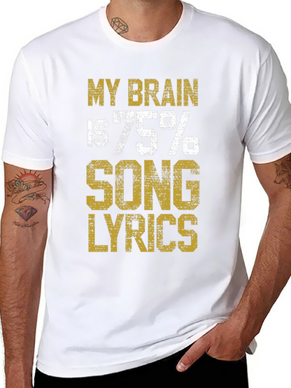 Brain Song Lyrics Black T-Shirt