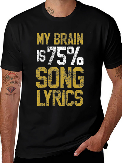 Brain Song Lyrics Black T-Shirt