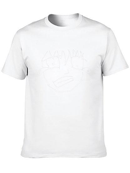 Cartoon Face Black T-Shirt