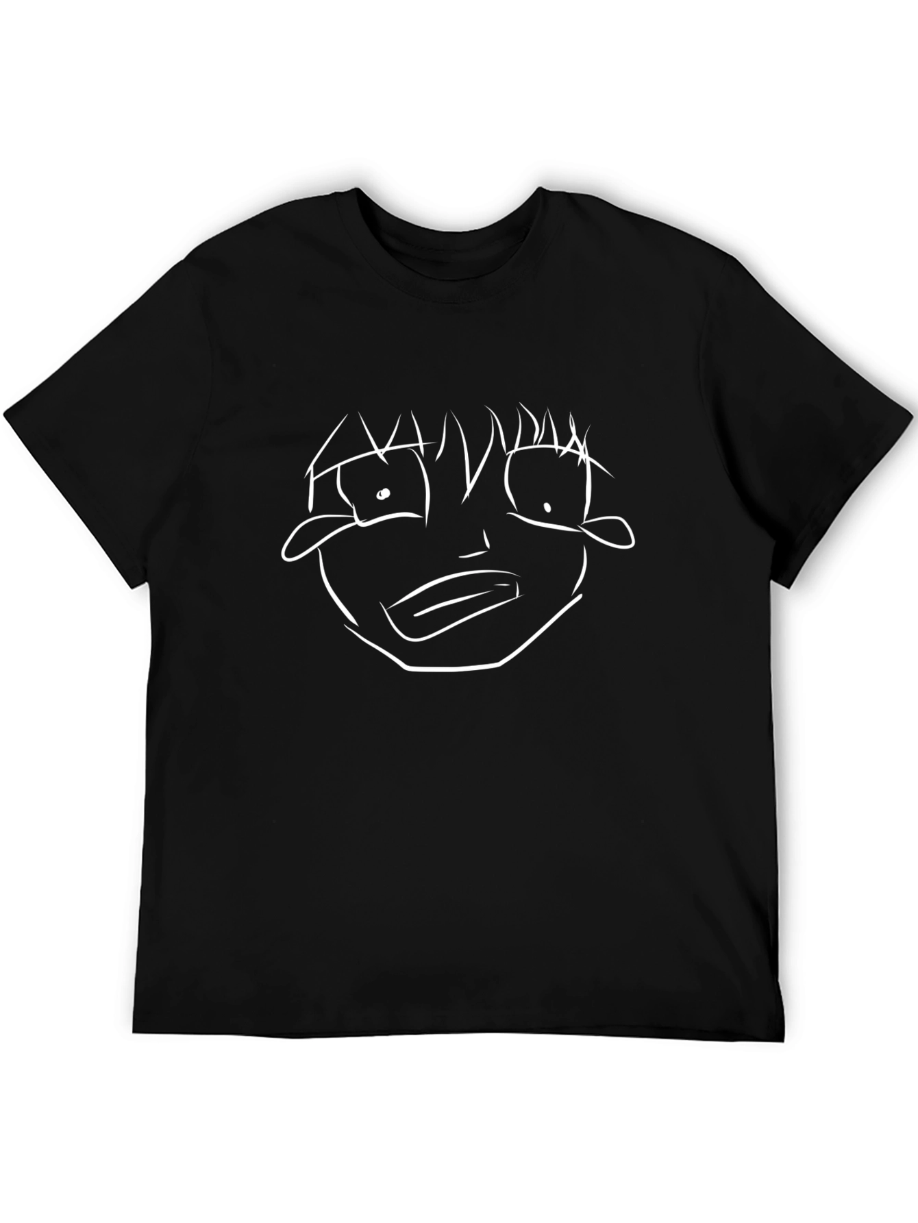 Cartoon Face Black T-Shirt