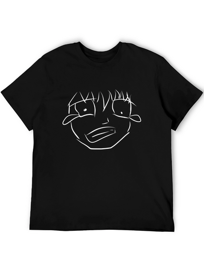 Cartoon Face Black T-Shirt