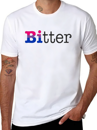 Bi-tter Funny Bisexual Pride T-Shirt LGBTQ Graphic Tee