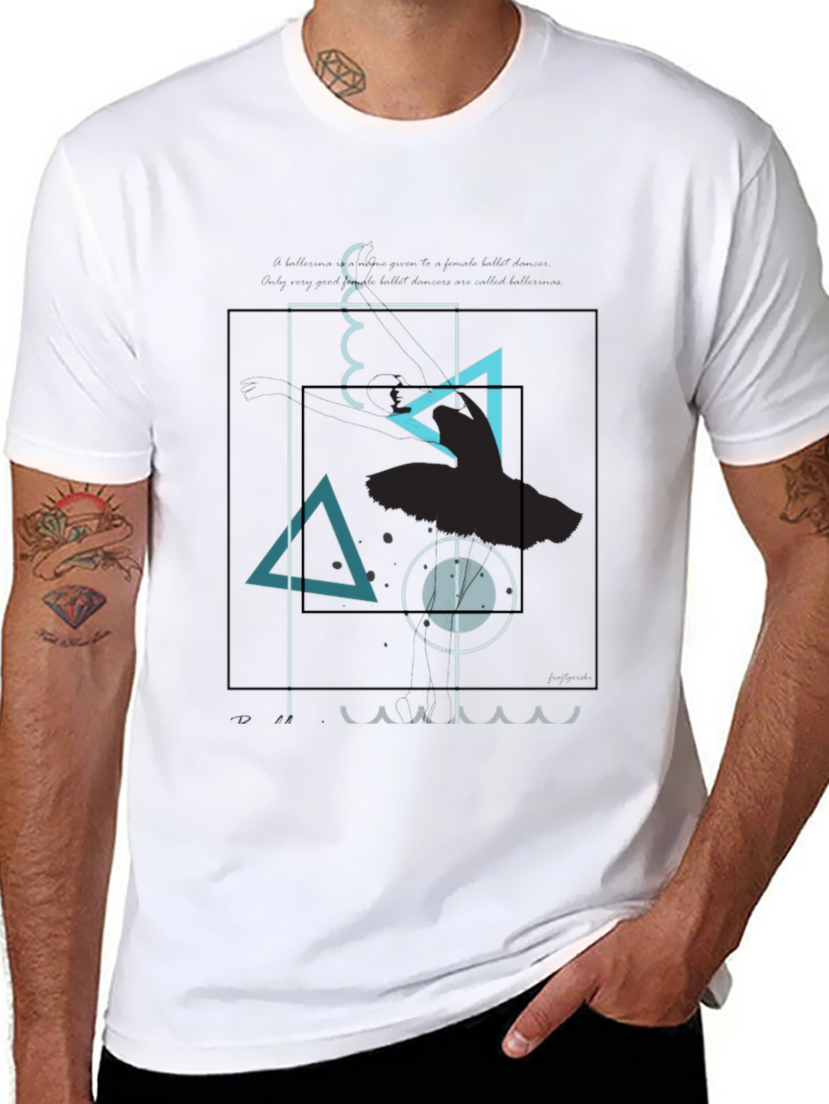Abstract Graphic Print Crew Neck T-Shirt