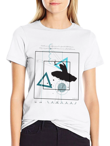Abstract Graphic Print Crew Neck T-Shirt