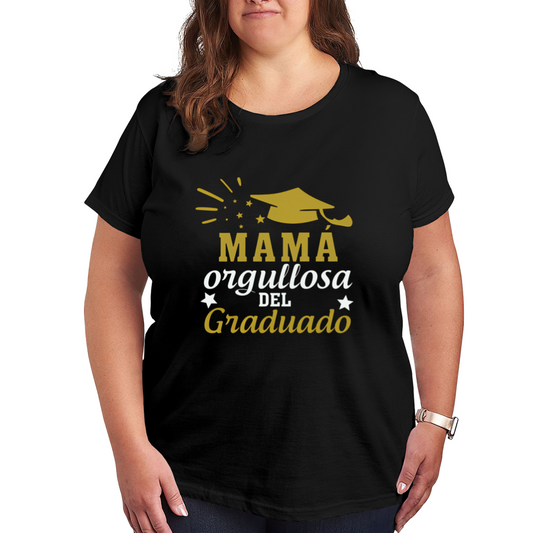 Spanish Mamá Orgullosa Del Graduado Graduation Plus Size Women Graphic Tee