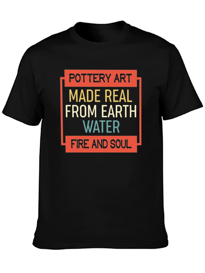 Pottery Art T-Shirt - Earth Water Fire & Soul