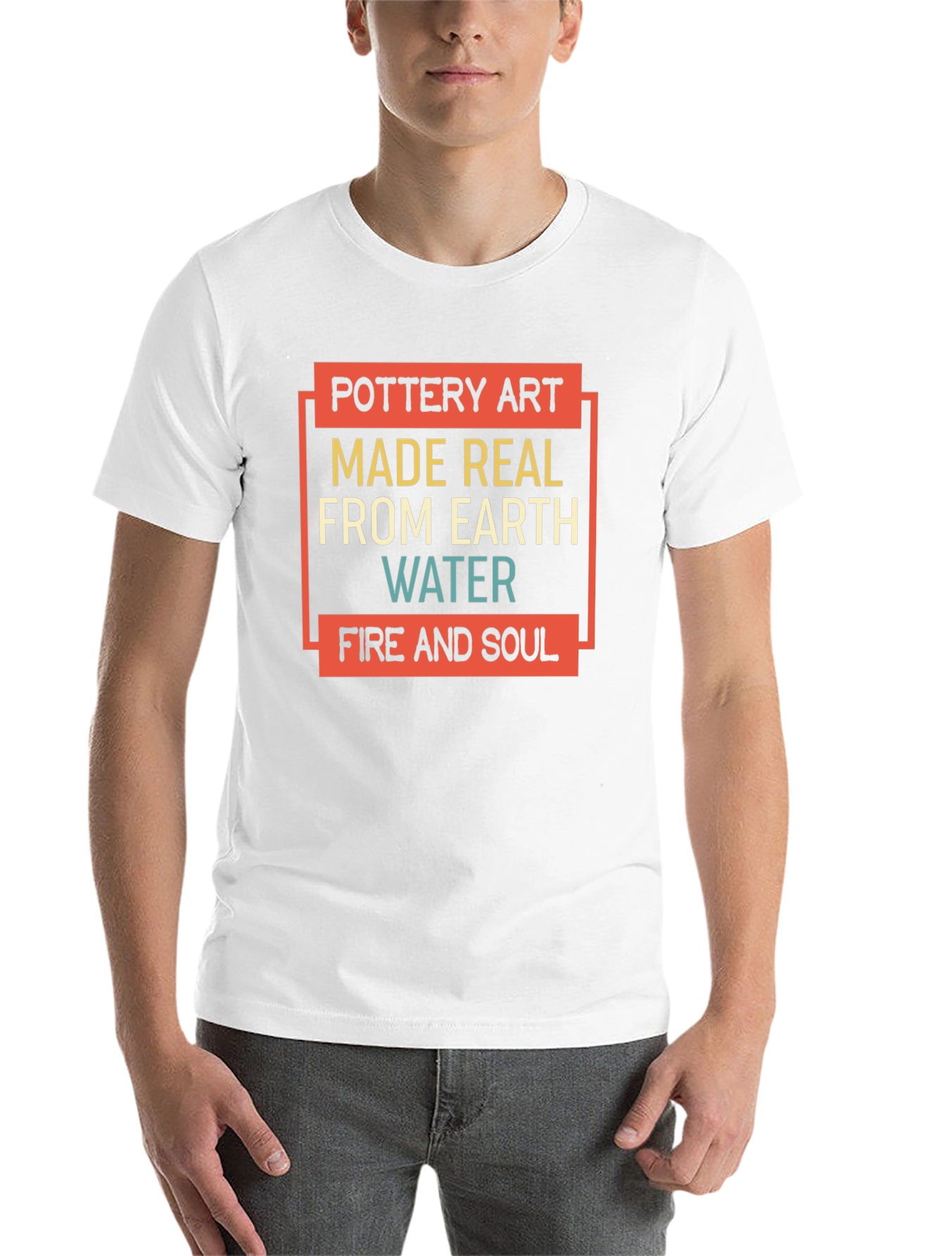 Pottery Art T-Shirt - Earth Water Fire & Soul