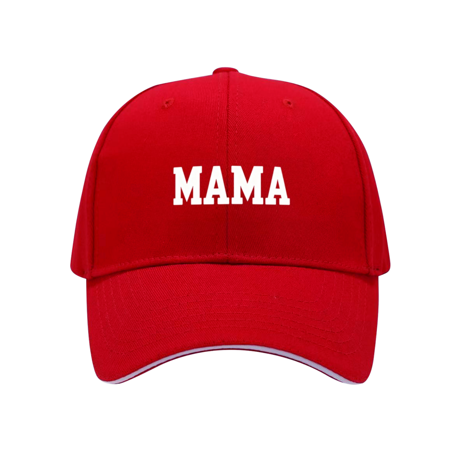 Classic Block MAMA Red Sandwich Baseball Cap, Mother¡¯s Day Must-Have Peaked Hat