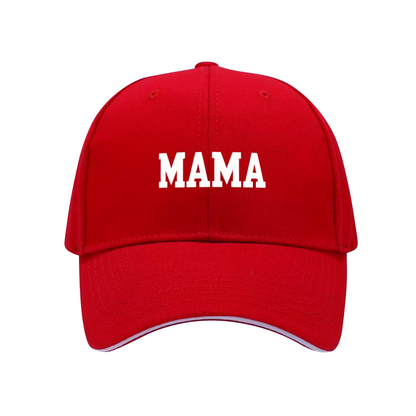Classic Block MAMA Red Sandwich Baseball Cap, Mother¡¯s Day Must-Have Peaked Hat