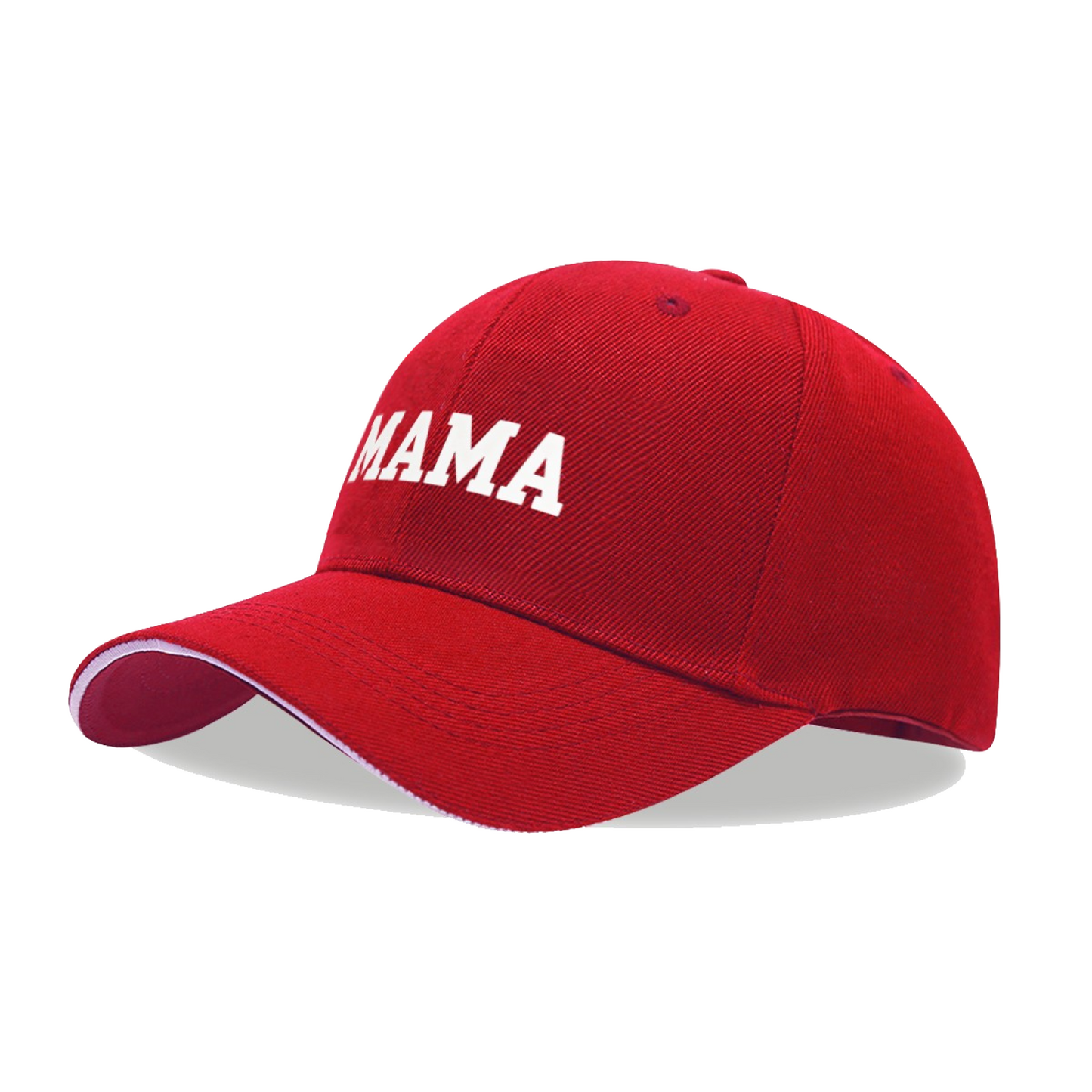 Classic Block MAMA Red Sandwich Baseball Cap, Mother¡¯s Day Must-Have Peaked Hat