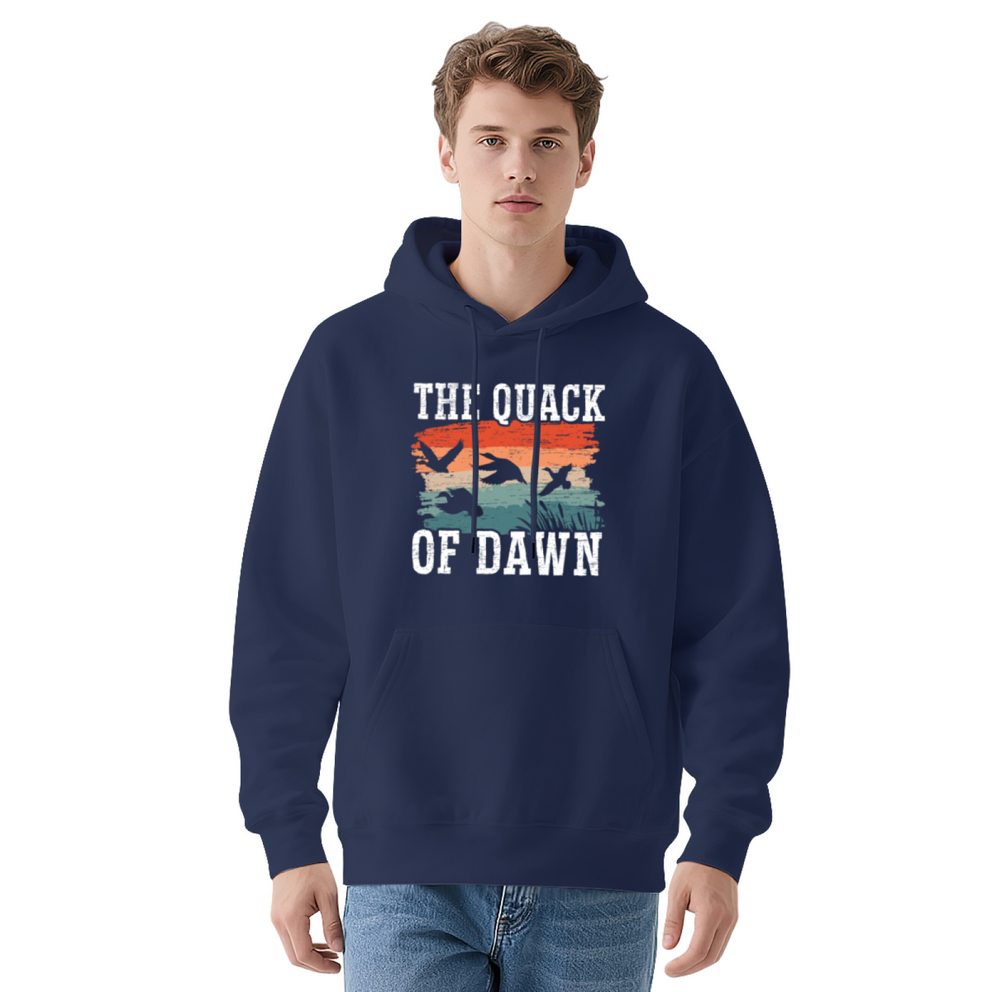 Vintage The Quack Of Dawn Duck Hunting Hoodie, Mens Comfort Outdoor Sweatshirt