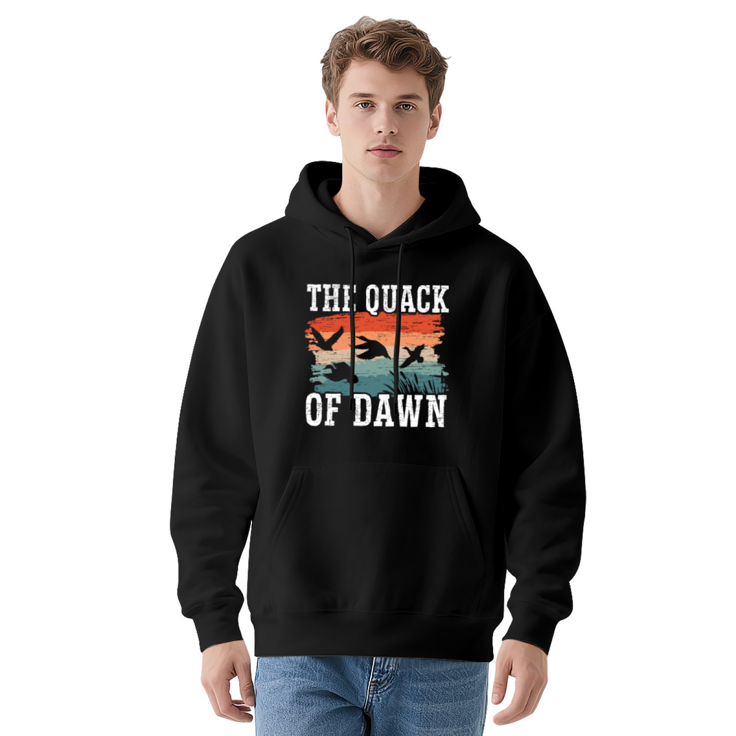 Vintage The Quack Of Dawn Duck Hunting Hoodie, Mens Comfort Outdoor Sweatshirt