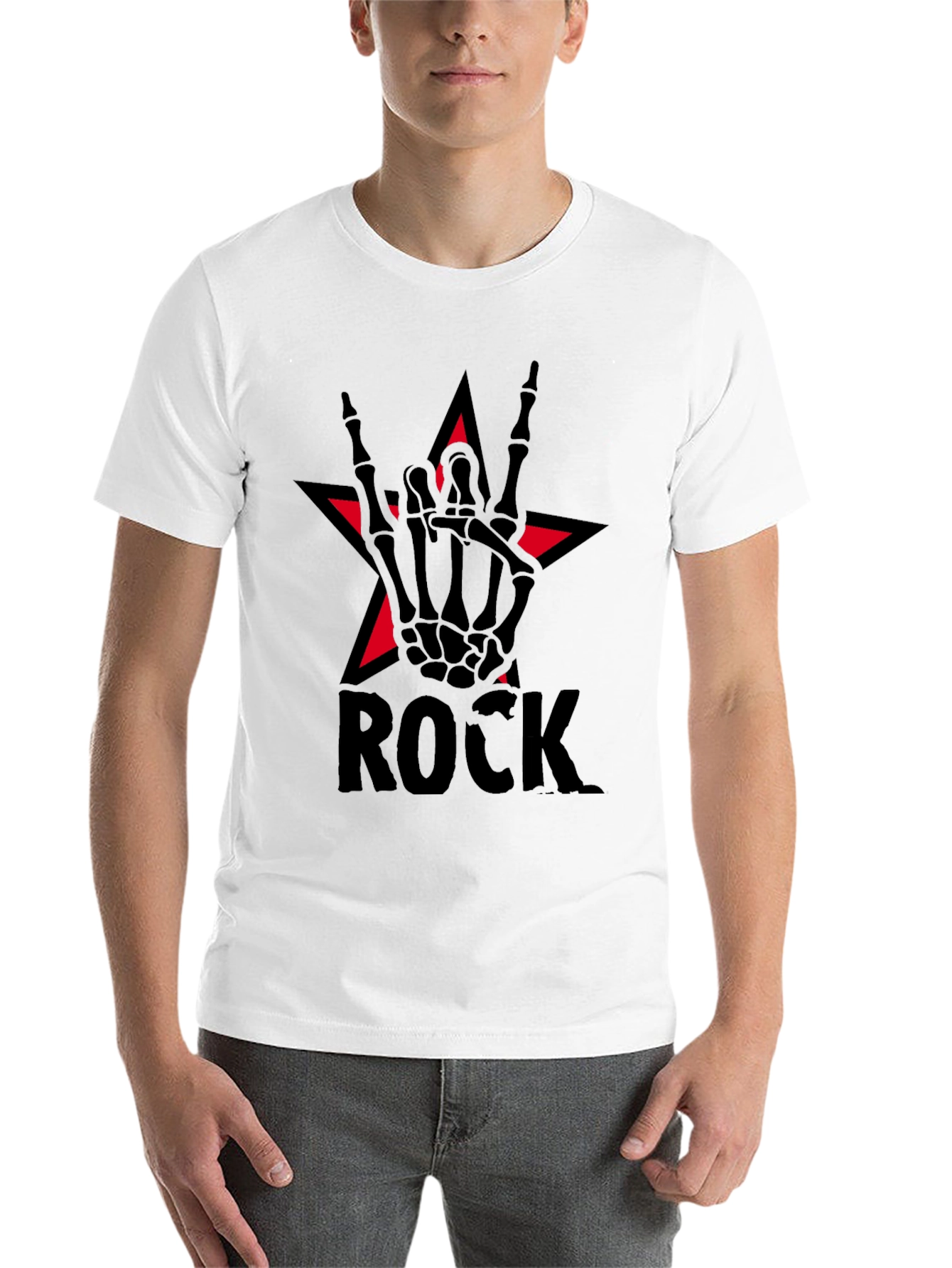 Rock Star Skeleton Hand T-Shirt