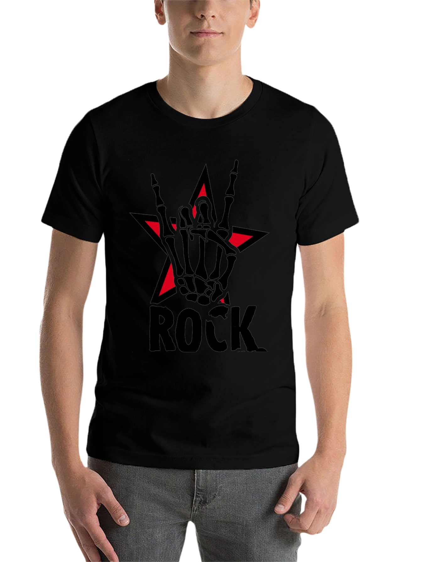 Rock Star Skeleton Hand T-Shirt