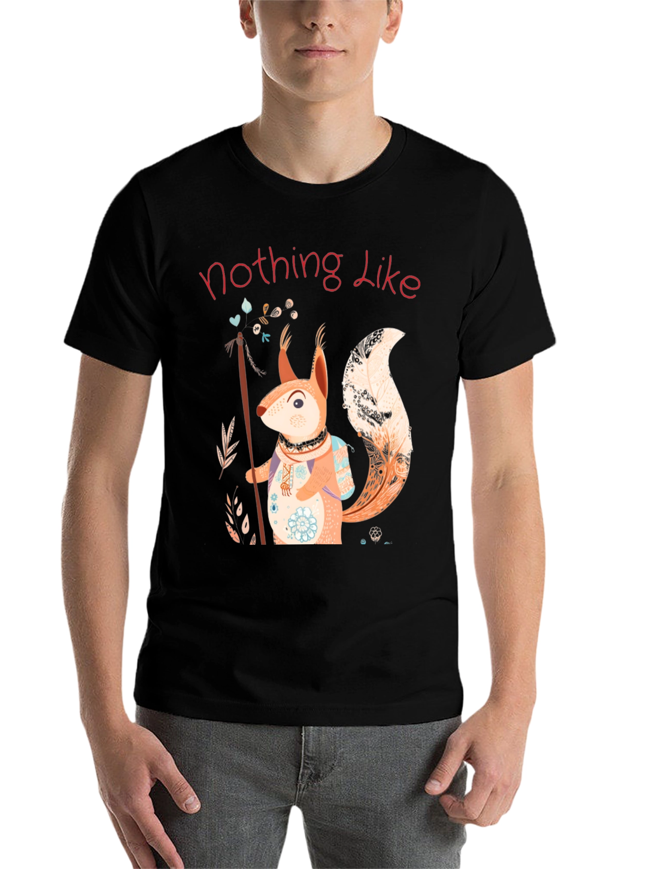 Squirrel Design T-Shirt - Nature Lover Tee