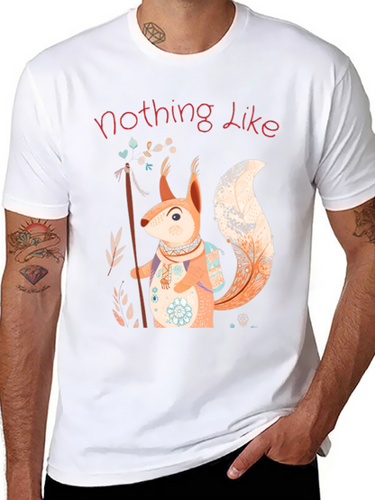 Squirrel Design T-Shirt - Nature Lover Tee