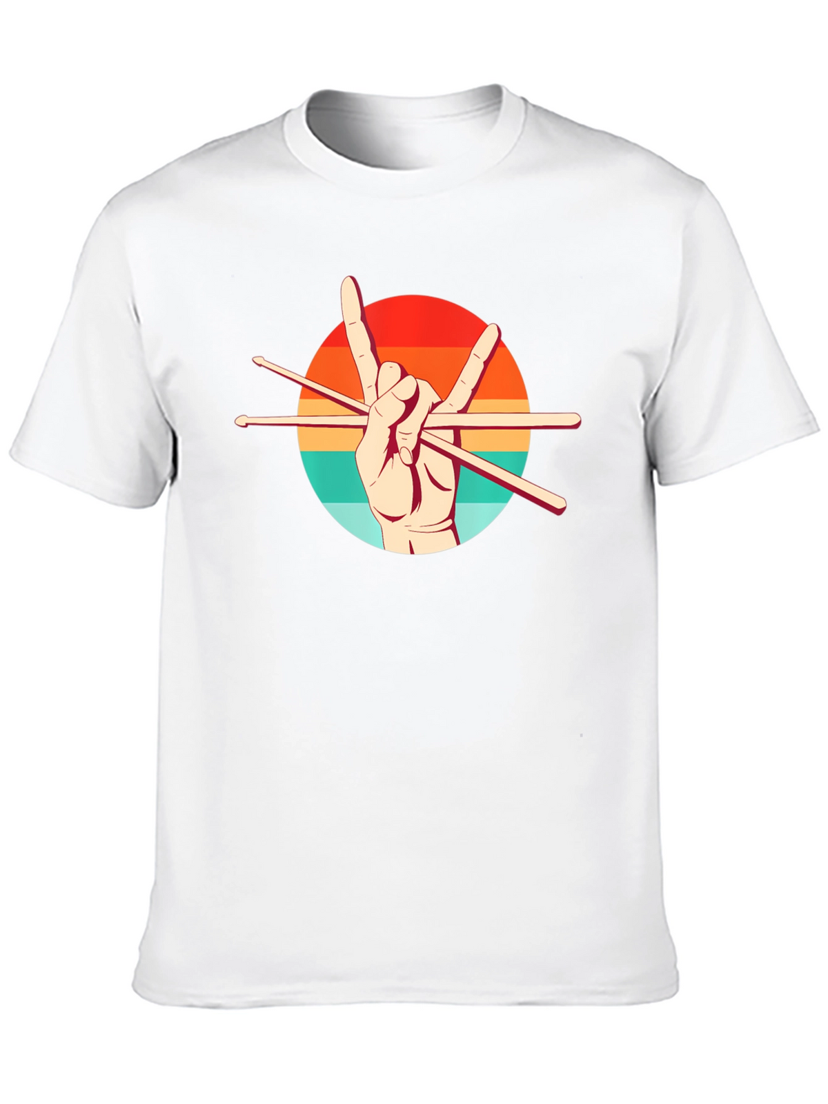 Rock On Drummer Graphic Tee