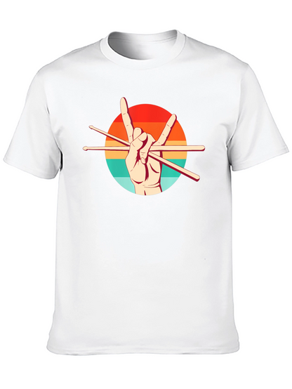 Rock On Drummer Graphic Tee
