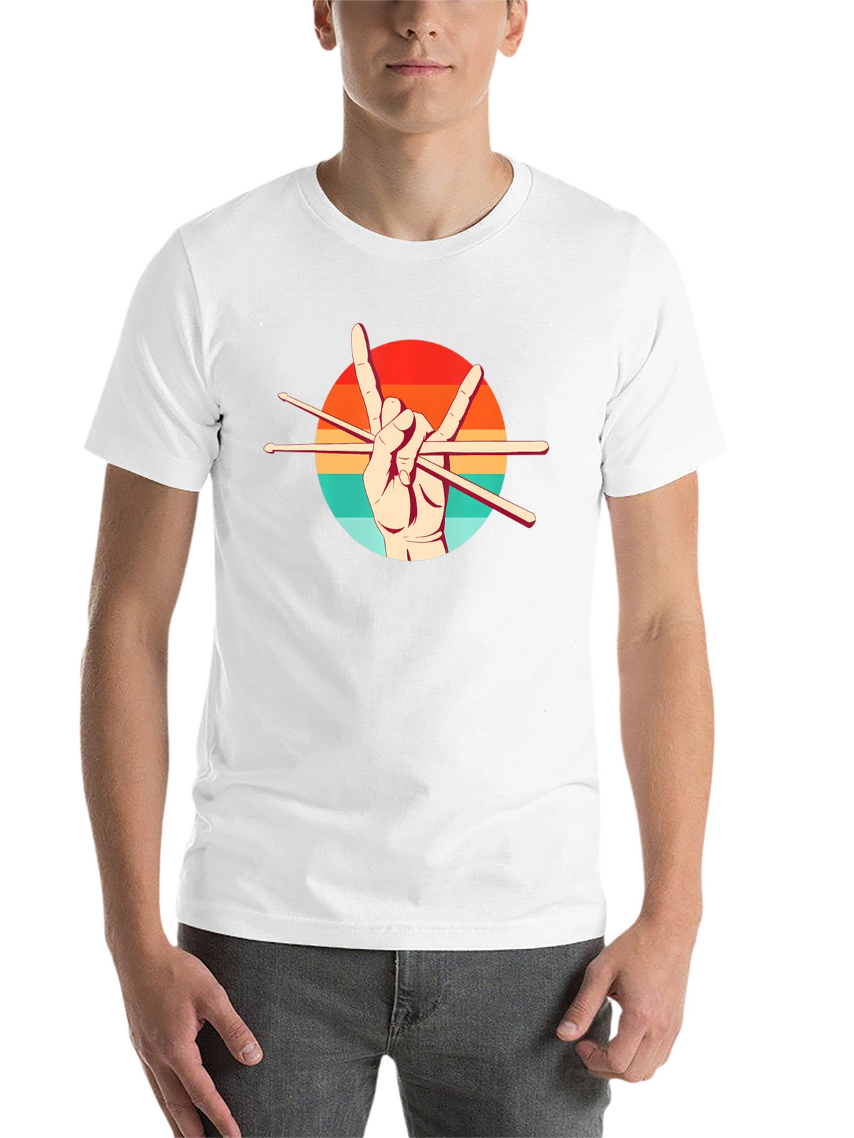 Rock On Drummer Graphic Tee