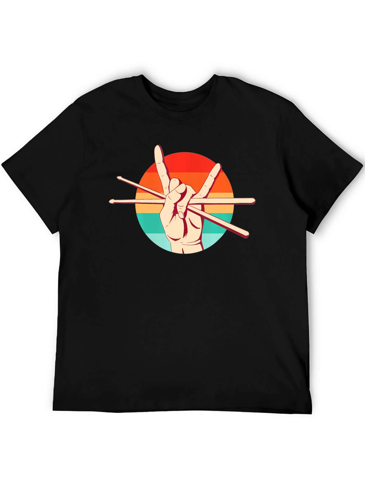 Rock On Drummer Graphic Tee