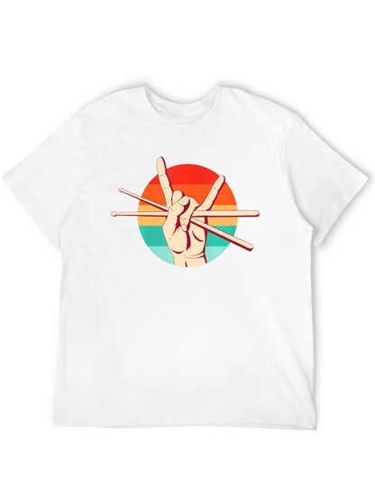 Rock On Drummer Graphic Tee