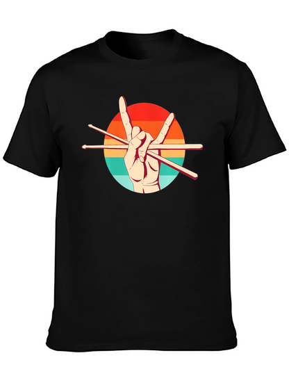 Rock On Drummer Graphic Tee