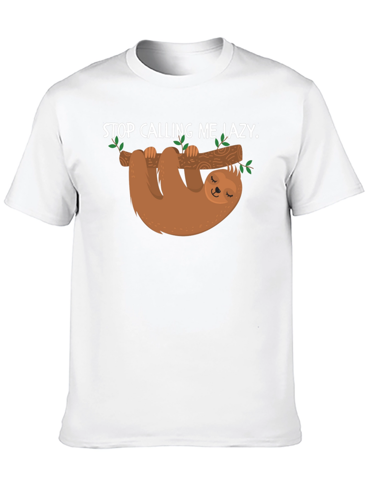 Lazy Sloth Graphic T-Shirt -  Mens Black Tee