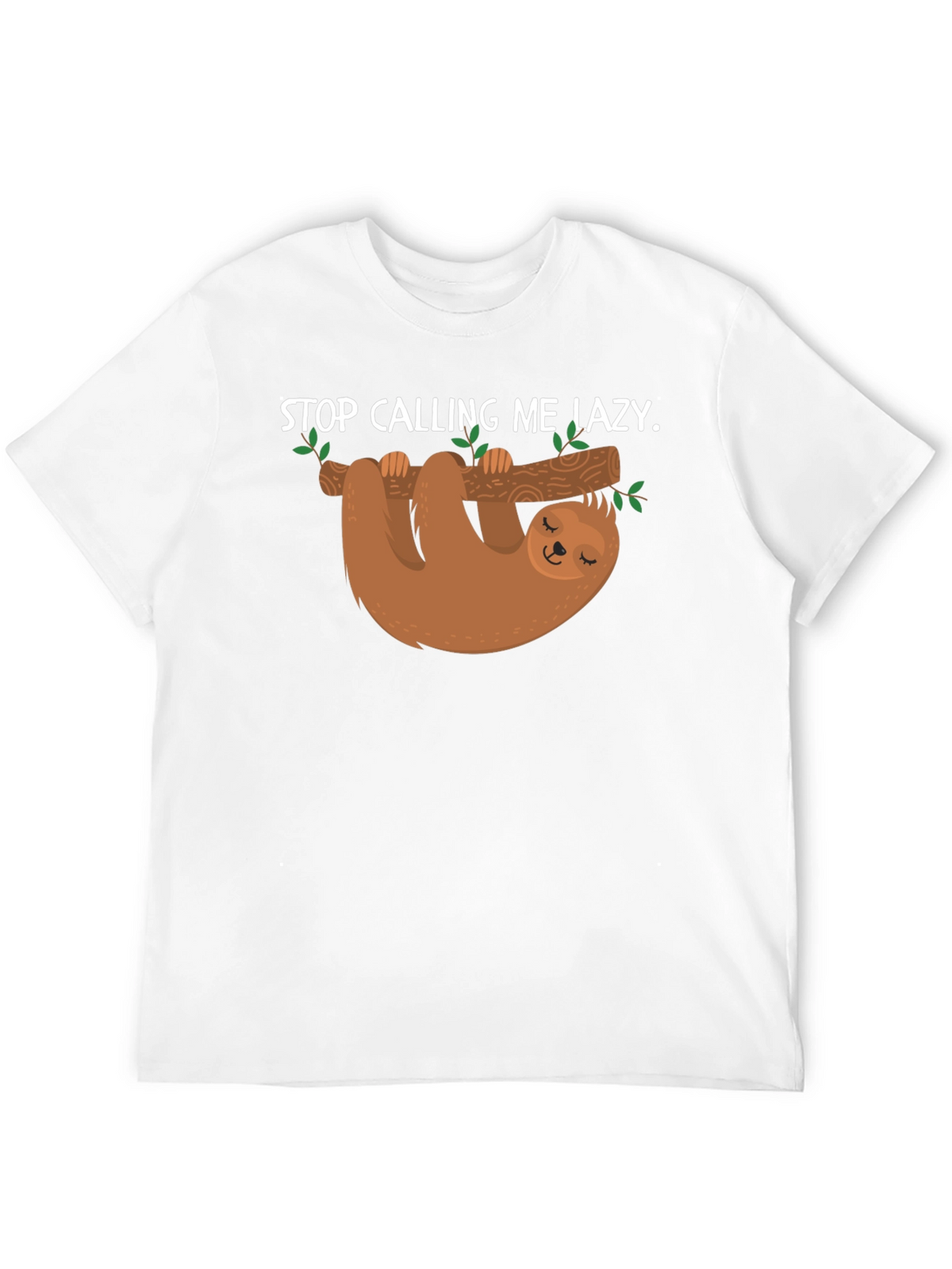 Lazy Sloth Graphic T-Shirt -  Mens Black Tee